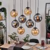 Gastor Suspension, Boule lumineuse, Suspension Ambre, Fumé, 8 lumières