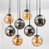 Gastor Suspension, Boule lumineuse, Suspension Ambre, Fumé, 8 lumières