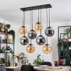 Gastor Suspension, Boule lumineuse, Suspension Ambre, Fumé, 8 lumières