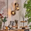 Koyoto Boule lumineuse, Applique murale Clair, Fumé, 3 lumières