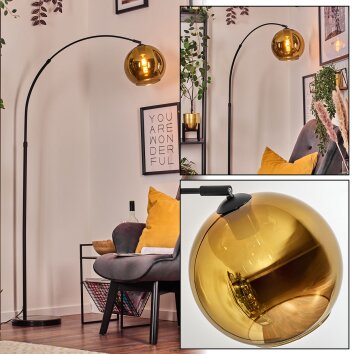 Koyoto Lampadaire, Lampadaires arc Noir, 1 lumière