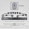 Apedo Suspension, Boule lumineuse, Suspension Fumé, 4 lumières