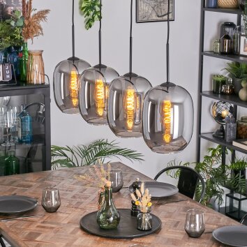 Apedo Suspension, Boule lumineuse, Suspension Fumé, 4 lumières