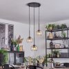 Koyoto Suspension, Boule lumineuse, Suspension grappe 30 cm Ambre, Clair, 3 lumières