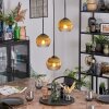 Koyoto Suspension, Boule lumineuse, Suspension grappe 30 cm Or, Clair, 3 lumières