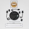 Koyoto Suspension, Boule lumineuse, Suspension grappe 30 cm Or, Clair, 3 lumières