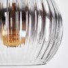 Koyoto Suspension, Boule lumineuse, Suspension grappe 30 cm Clair, Fumé, 3 lumières