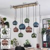 Koyoto Suspension, Boule lumineuse, Suspension Écru, Noir, 8 lumières