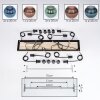 Koyoto Suspension, Boule lumineuse, Suspension Écru, Noir, 8 lumières