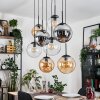 Gastor Suspension, Boule lumineuse, Suspension Ambre, Clair, Fumé, 8 lumières