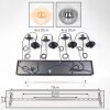 Gastor Suspension, Boule lumineuse, Suspension Ambre, Clair, Fumé, 8 lumières