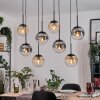 Gastor Suspension, Boule lumineuse, Suspension Ambre, Clair, Fumé, 8 lumières
