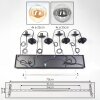 Gastor Suspension, Boule lumineuse, Suspension Ambre, Clair, Fumé, 8 lumières