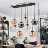 Gastor Suspension, Boule lumineuse, Suspension Ambre, Clair, Fumé, 8 lumières