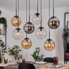 Gastor Suspension, Boule lumineuse, Suspension Ambre, Clair, Fumé, 8 lumières
