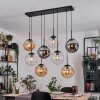 Gastor Suspension, Boule lumineuse, Suspension Ambre, Clair, Fumé, 8 lumières