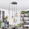 Koyoto Suspension, Boule lumineuse, Suspension grappe 30 cm Ambre, 3 lumières
