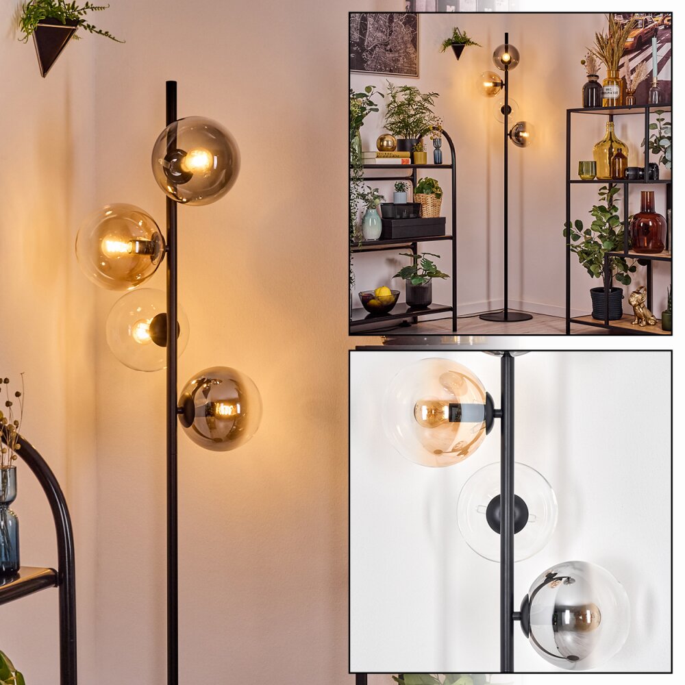 Gastor Lampadaire 34 cm Ambre, Clair, Fumé, 4 lumières main product photo