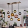 Koyoto Suspension, Boule lumineuse, Suspension Écru, Noir, 8 lumières