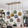 Koyoto Suspension, Boule lumineuse, Suspension Écru, Noir, 8 lumières