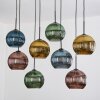 Koyoto Suspension, Boule lumineuse, Suspension Écru, Noir, 8 lumières