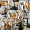 Gastor Suspension, Boule lumineuse, Suspension Ambre, Clair, 8 lumières