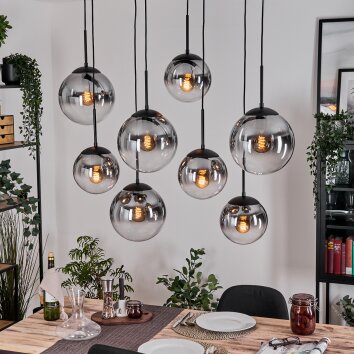 Gastor Suspension, Boule lumineuse, Suspension Clair, Fumé, 8 lumières