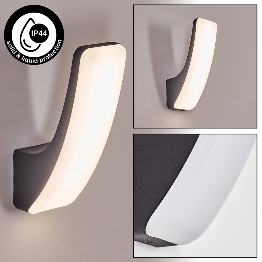 Gilan Lampe murale d´extérieur, Applique murale LED Noir, 1 lumière main product photo