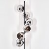 Koyoto Lampadaire 31 cm Chrome, Fumé, 6 lumières