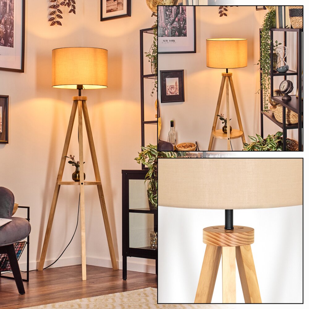 Soungou Lampadaire Écru, Noir, 1 lumière main product photo