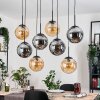 Gastor Suspension, Boule lumineuse, Suspension Ambre, Fumé, 8 lumières