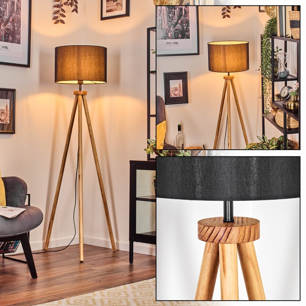 Soungou Lampadaire Écru, Noir, 1 lumière main product photo