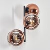 Koyoto Boule lumineuse, Applique murale Clair, Cuivré, 3 lumières