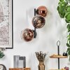 Koyoto Boule lumineuse, Applique murale Clair, Cuivré, 3 lumières