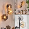 Koyoto Boule lumineuse, Applique murale Ambre, Clair, Fumé, 3 lumières