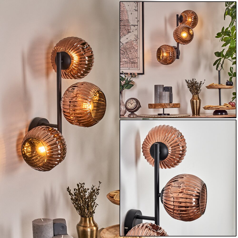 Ripoll Boule lumineuse, Applique murale Cuivré, 3 lumières main product photo