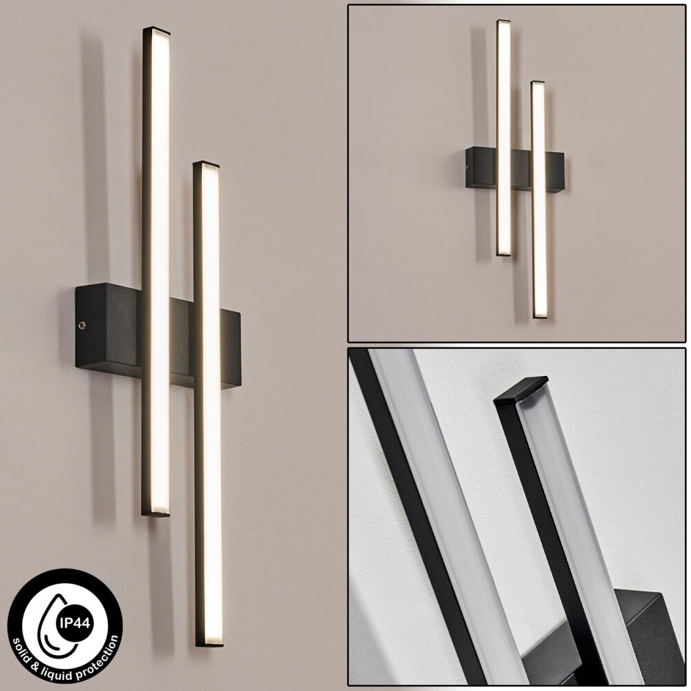 Glara Lampe murale d´extérieur, Applique murale LED Noir, 2 lumières main product photo
