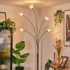 Nikkala Lampadaire Chrome, Blanc, 5 lumières