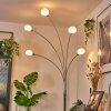 Nikkala Lampadaire Chrome, Blanc, 5 lumières