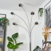 Nikkala Lampadaire Chrome, Blanc, 5 lumières
