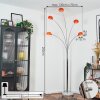 Nikkala Lampadaire Chrome, Blanc, 5 lumières
