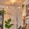 Nikkala Lampadaire Chrome, Blanc, 5 lumières