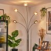 Nikkala Lampadaire Chrome, Blanc, 5 lumières