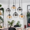 Gastor Suspension, Boule lumineuse, Suspension Ambre, Clair, Fumé, 6 lumières