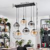 Gastor Suspension, Boule lumineuse, Suspension Ambre, Clair, Fumé, 6 lumières