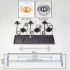 Gastor Suspension, Boule lumineuse, Suspension Ambre, Clair, Fumé, 6 lumières