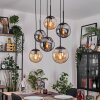Gastor Suspension, Boule lumineuse, Suspension Ambre, Fumé, 6 lumières