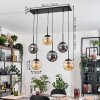 Gastor Suspension, Boule lumineuse, Suspension Ambre, Fumé, 6 lumières
