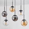 Gastor Suspension, Boule lumineuse, Suspension Ambre, Clair, Fumé, 6 lumières