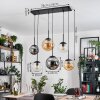 Gastor Suspension, Boule lumineuse, Suspension Ambre, Clair, Fumé, 6 lumières